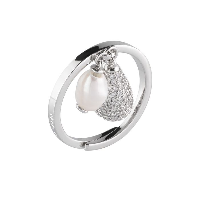 REBECCA Tulip Ring - Silver & Freshwater Pearl - John Ross Jewellers