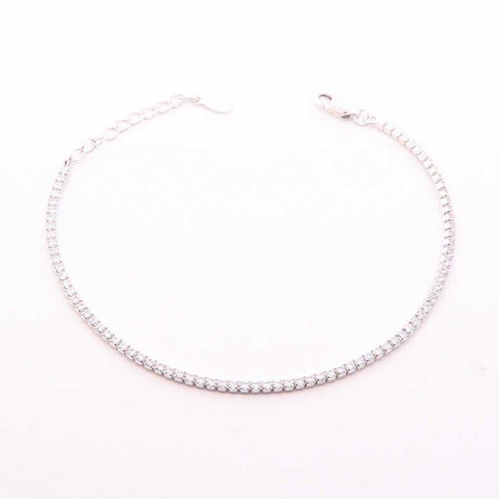 Silver 1.75mm CZ Tennis Bracelet | 16.5+3cm - John Ross Jewellers