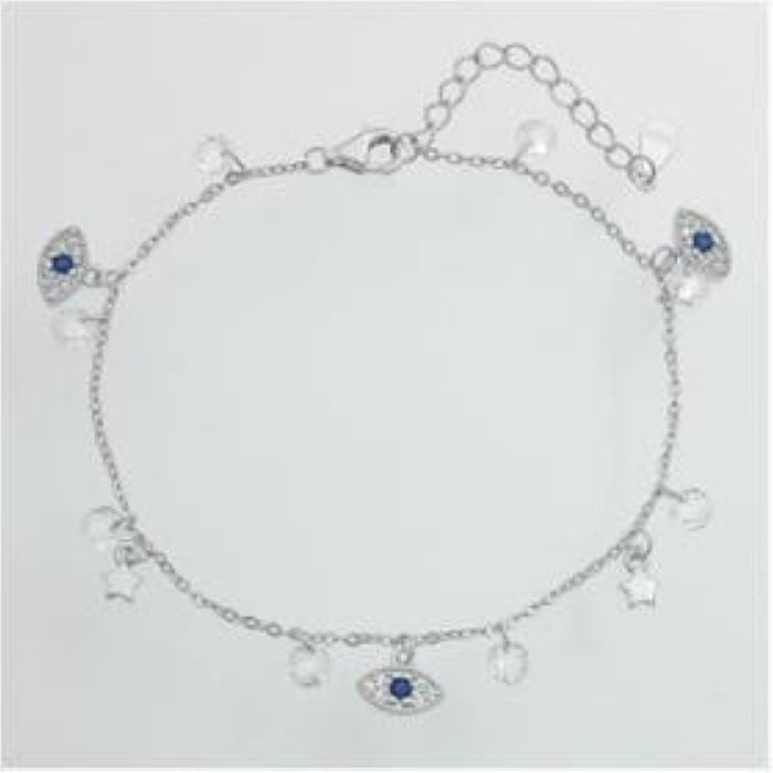 Silver Evil Eye Charm Bracelet - John Ross Jewellers