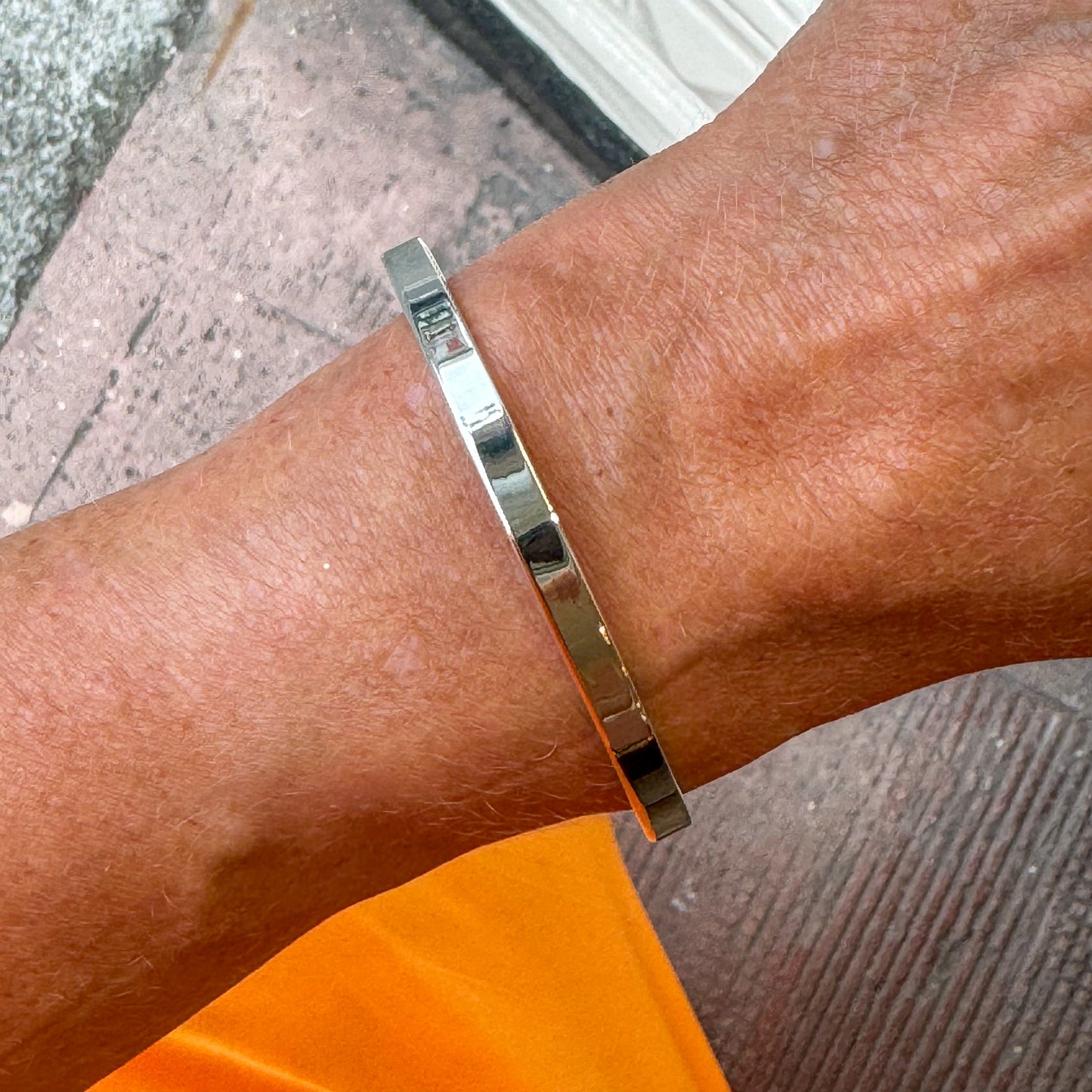 Silver Flat Profile Bangle | 5mm - John Ross Jewellers