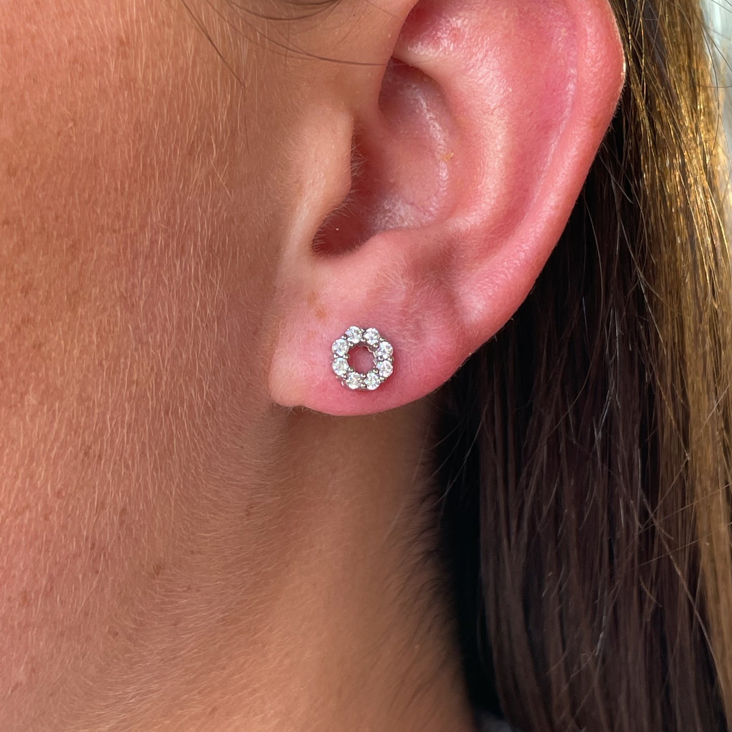 Silver CZ Eternity Stud Earrings | 7mm - John Ross Jewellers