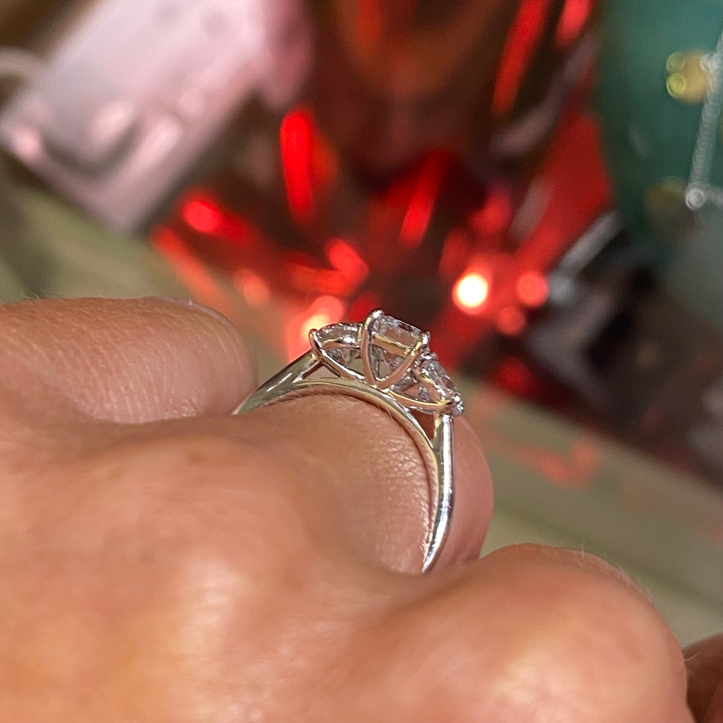 Platinum Trilogy Engagement Ring | Lab Grown