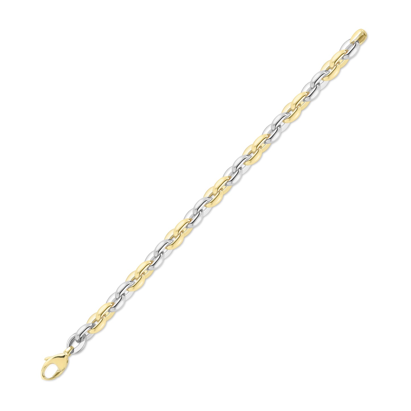 9ct Gold Two Tone Chunky Bracelet - John Ross Jewellers