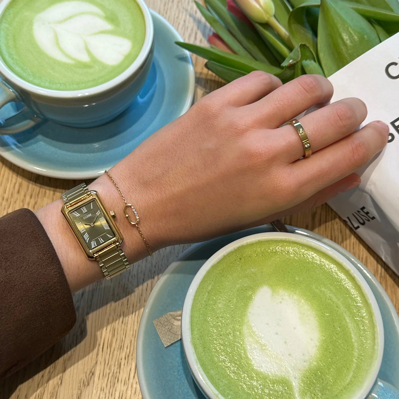 CLUSE Belisenna Gold/Olive - John Ross Jewellers