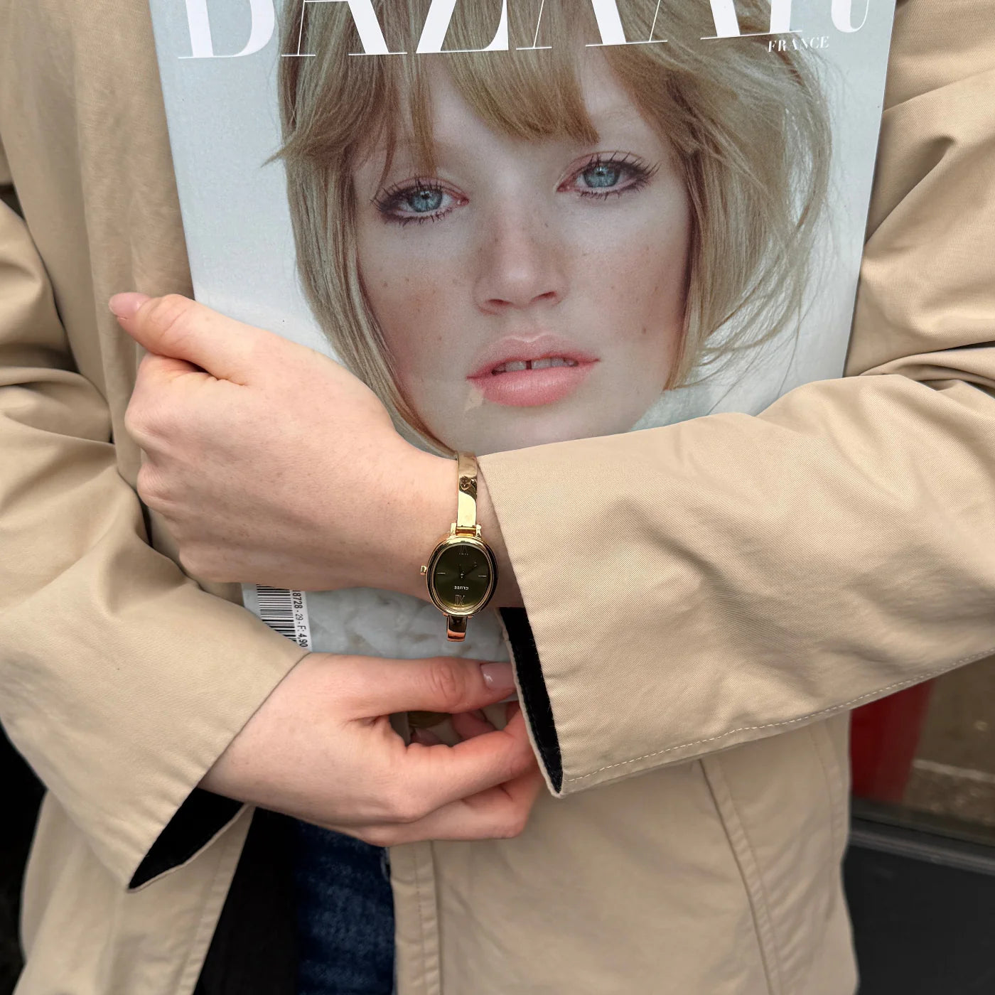 CLUSE L'Ovale Gold/Olive - John Ross Jewellers