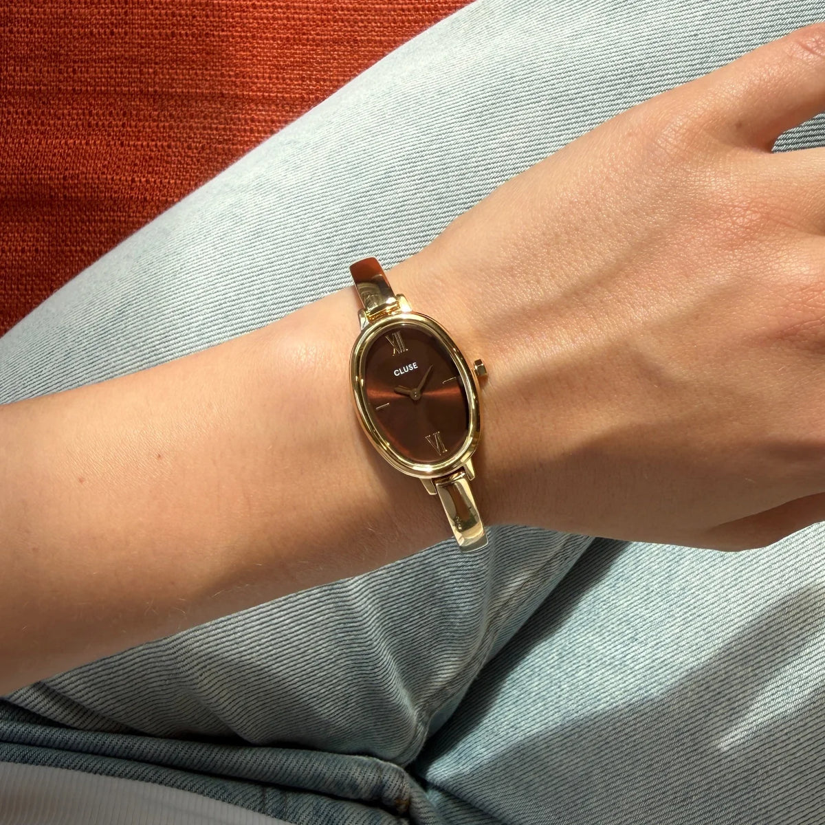 CLUSE L'Ovale Gold/Brown