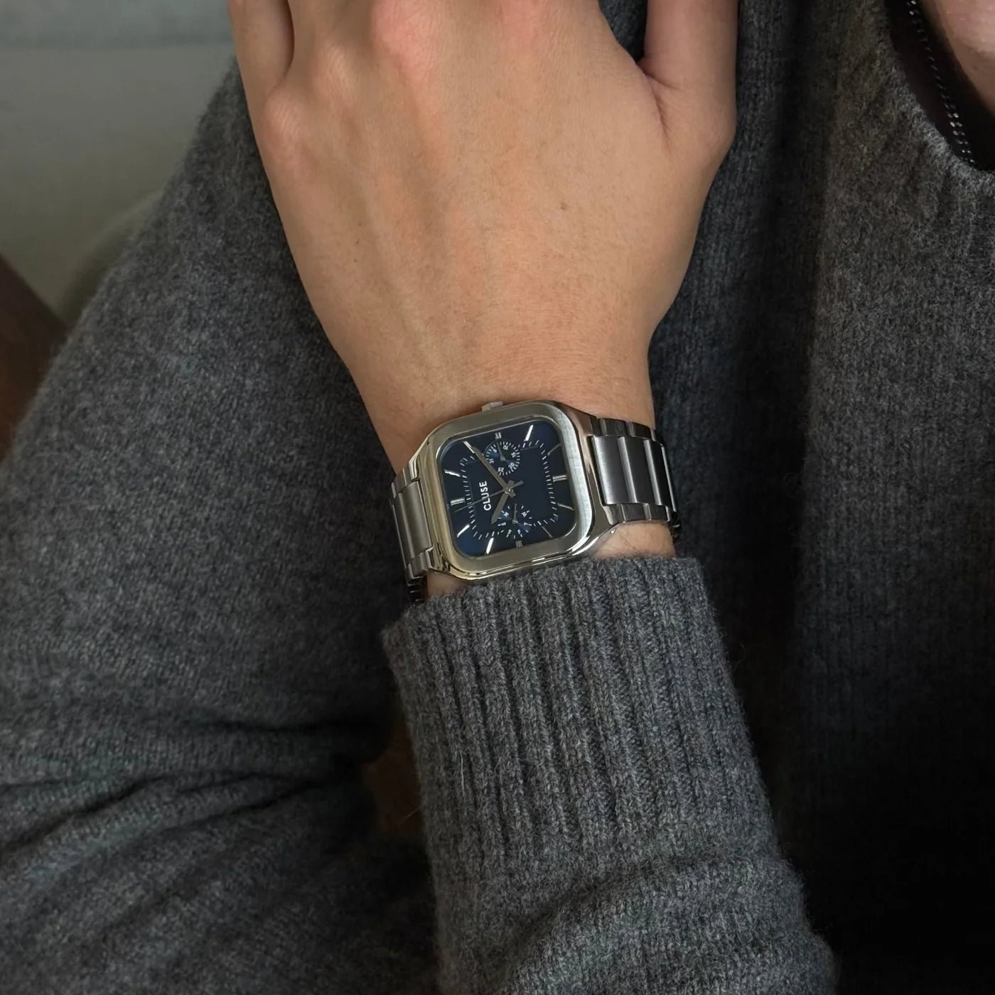CLUSE Quadrus Multifunction Silver/Blue
