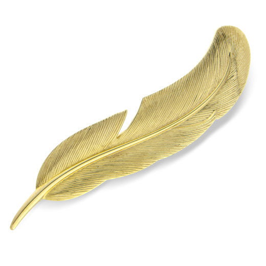 9ct Gold Feather Brooch - John Ross Jewellers