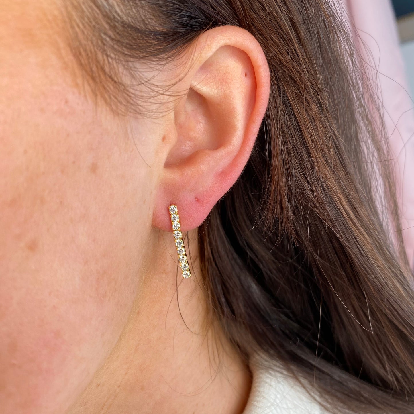 Sunshine CZ Long Drop Earrings - John Ross Jewellers