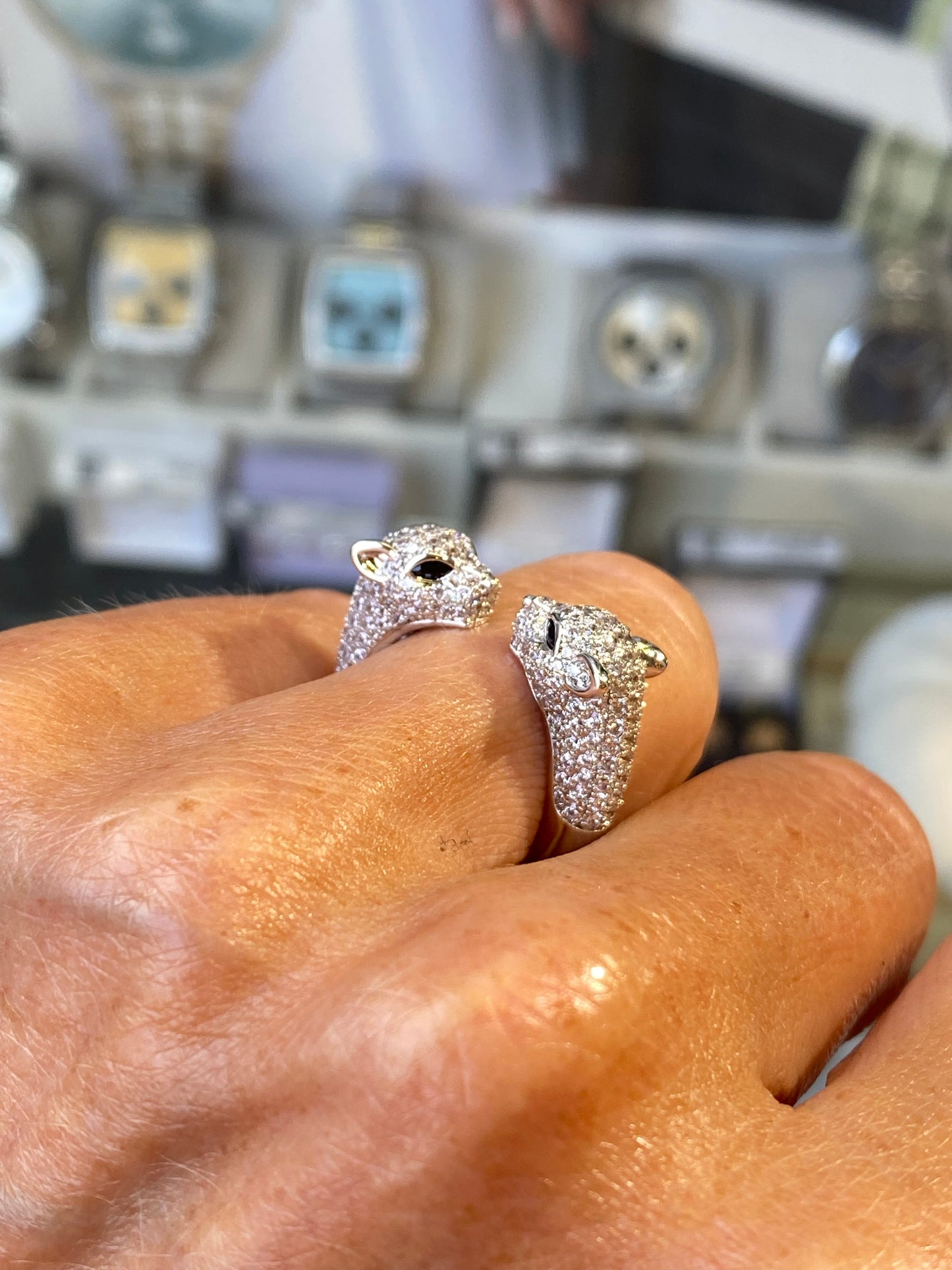 REBECCA Urban Jungle | Two Headed-Panther Ring - John Ross Jewellers