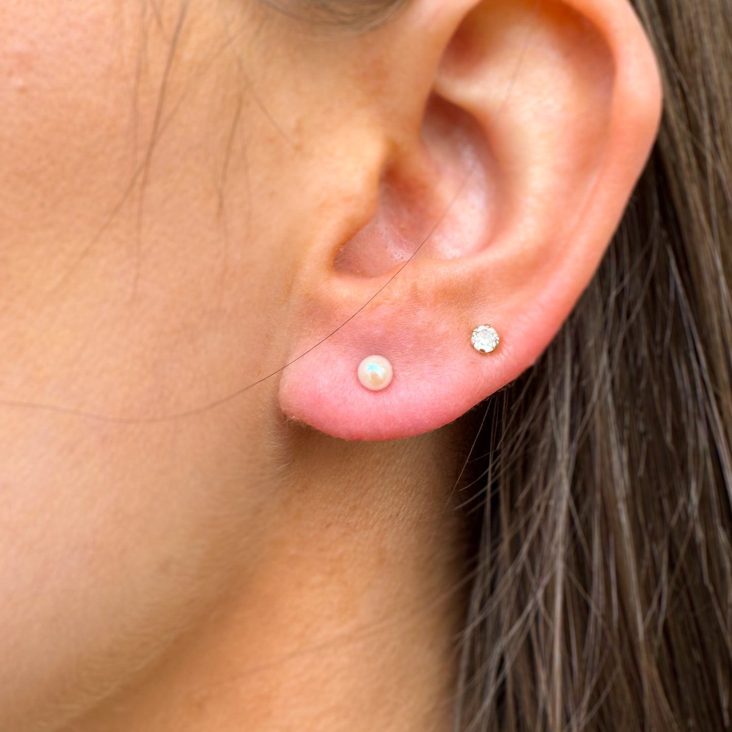 9ct Gold Akoya Pearl Earrings | 3.5mm to 4mm - John Ross Jewellers