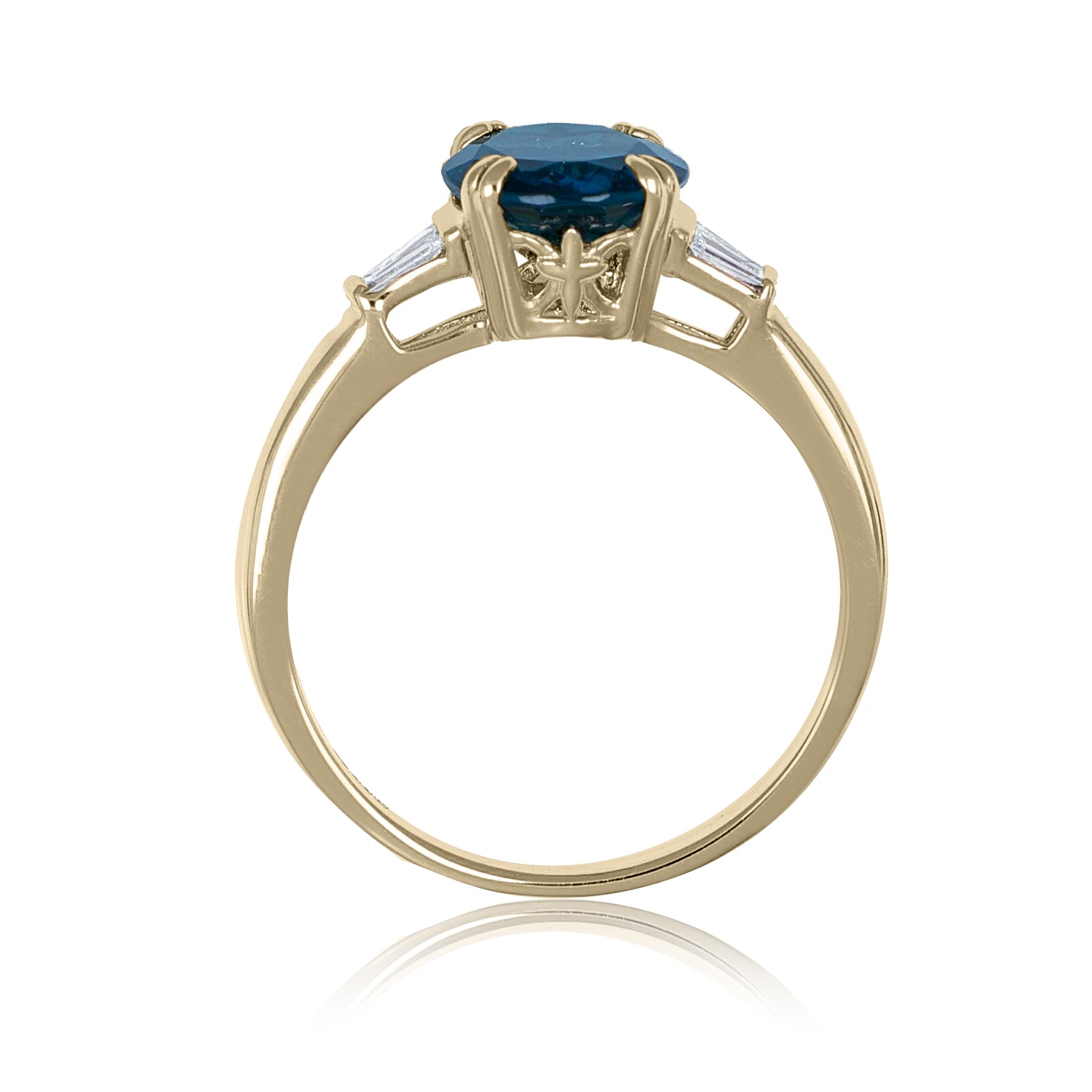 London Blue Topaz Trilogy Ring | The Colour Drop - John Ross Jewellers