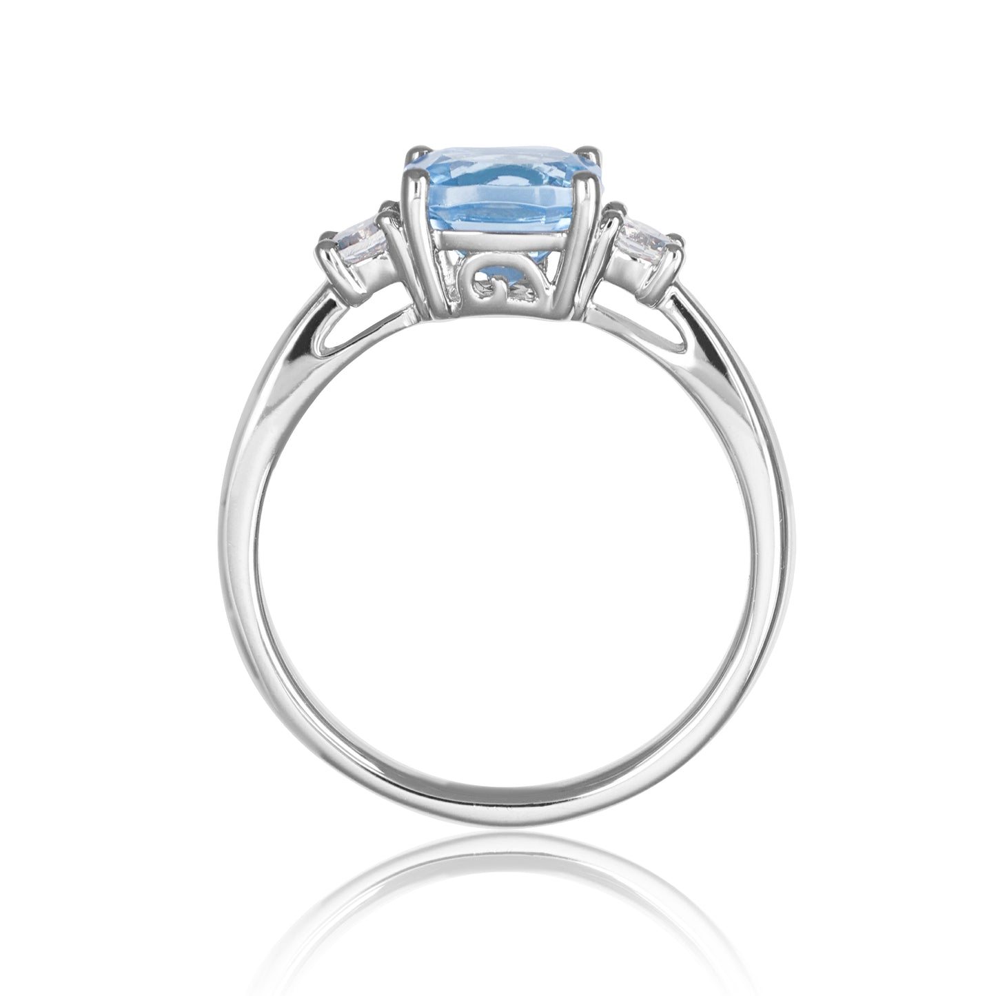Blue Topaz Trilogy Ring | The Colour Drop - John Ross Jewellers