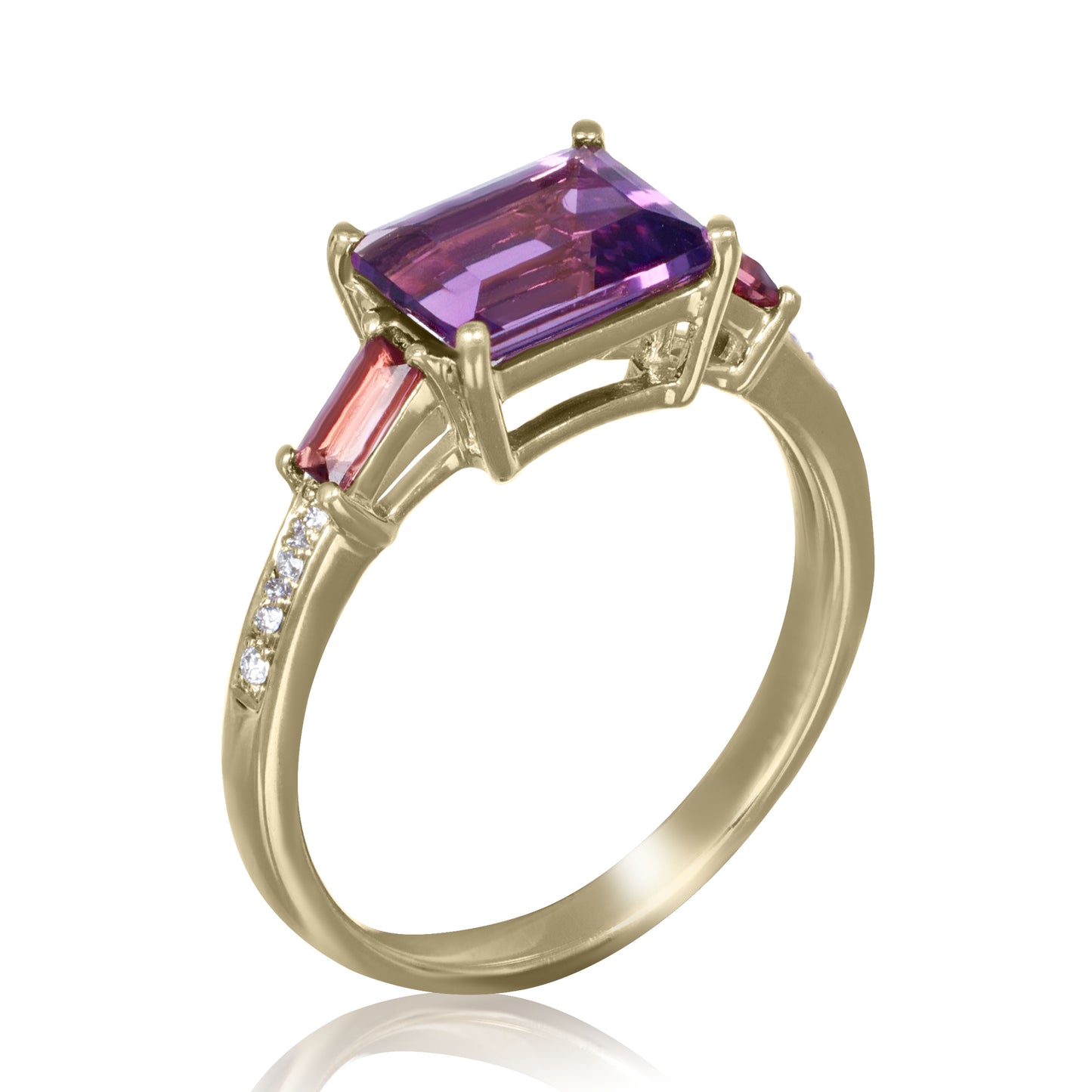 Amethyst & Pink Tourmaline Statement Ring | The Colour Drop - John Ross Jewellers