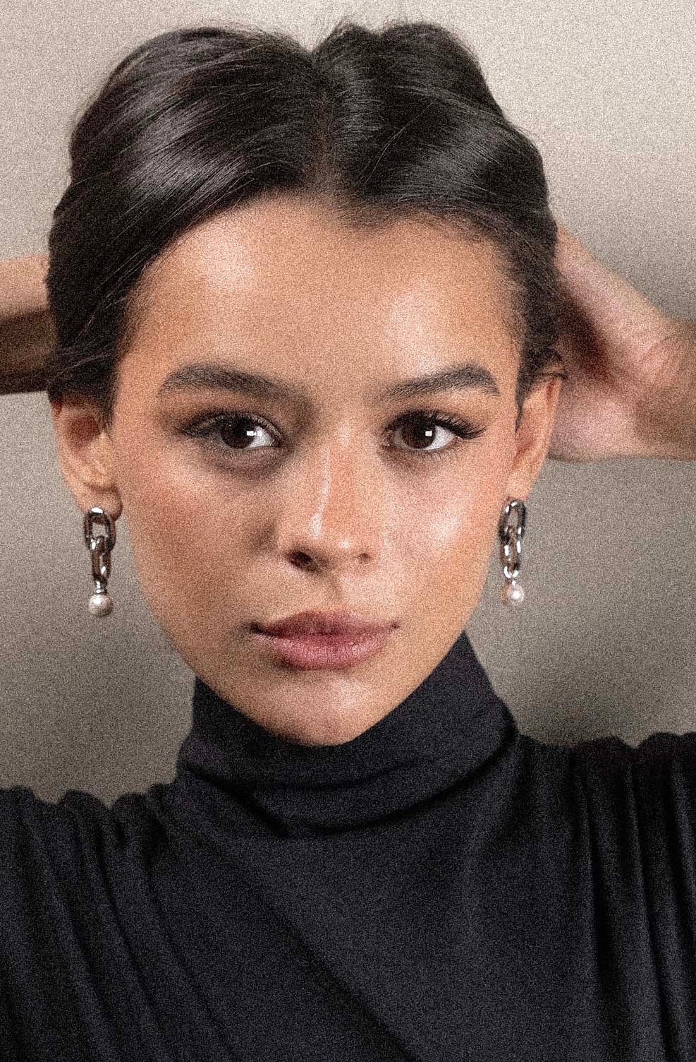 REBECCA Diva - Silver Pearl Drop Earrings - John Ross Jewellers