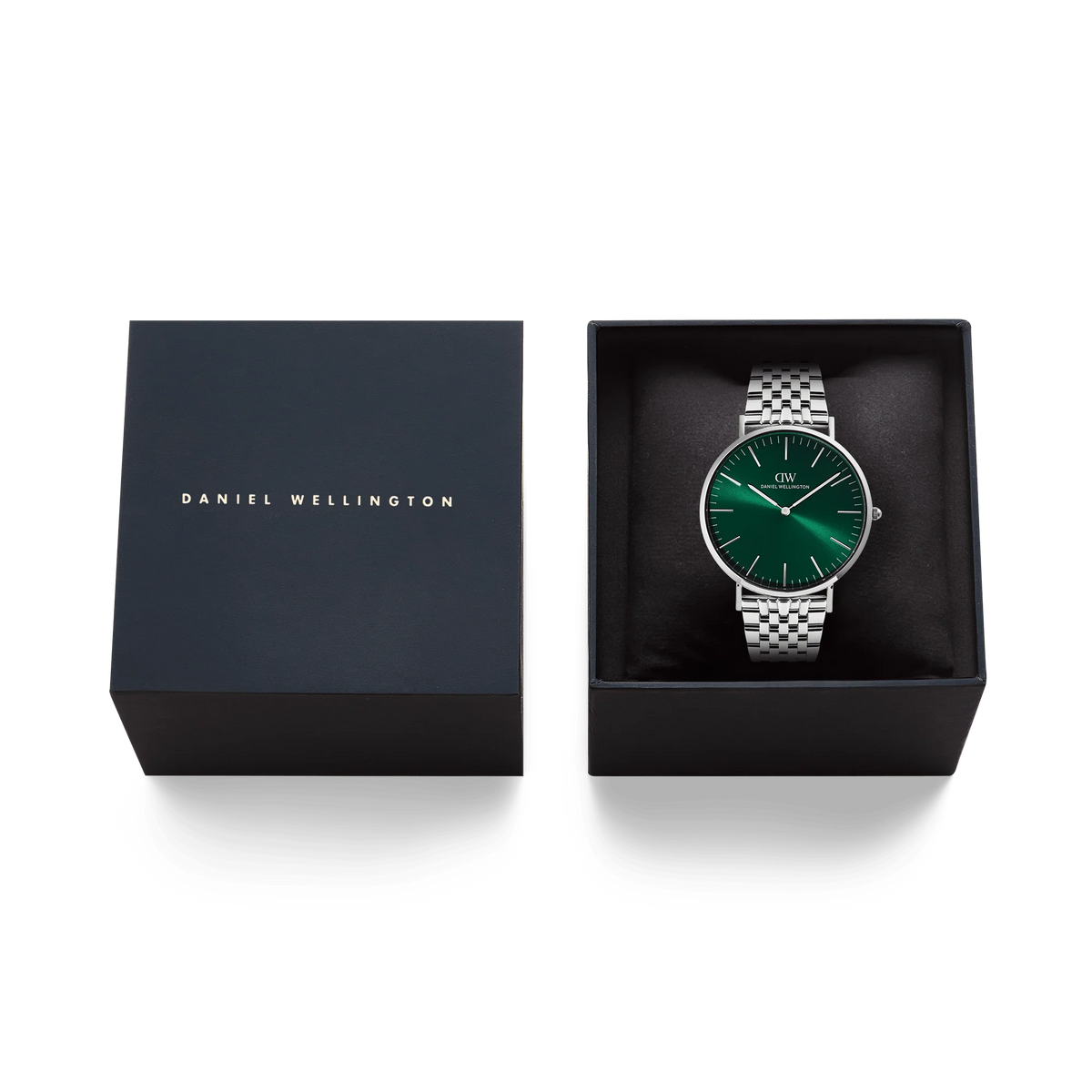 Daniel Wellington Classic 7-Link Emerald Silver | 40mm