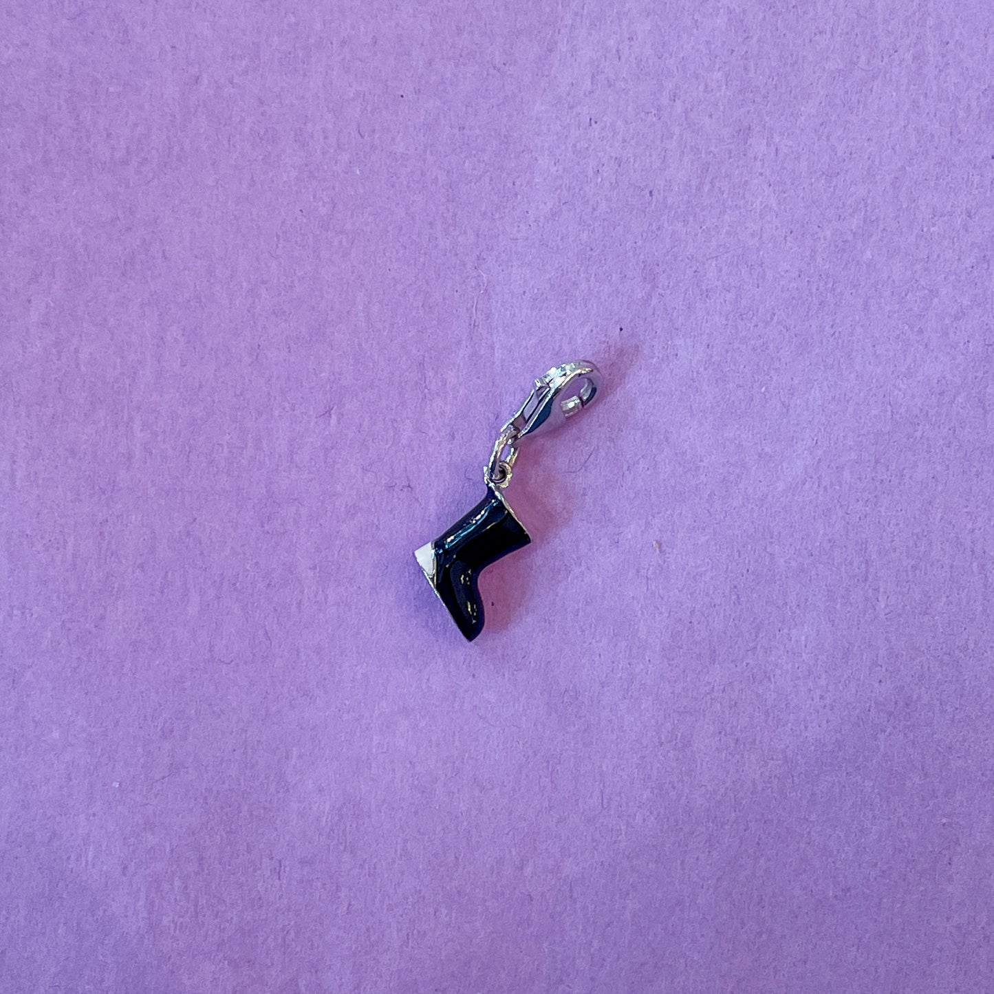 Silver Black Ugg Boot Clip-on Charm - John Ross Jewellers