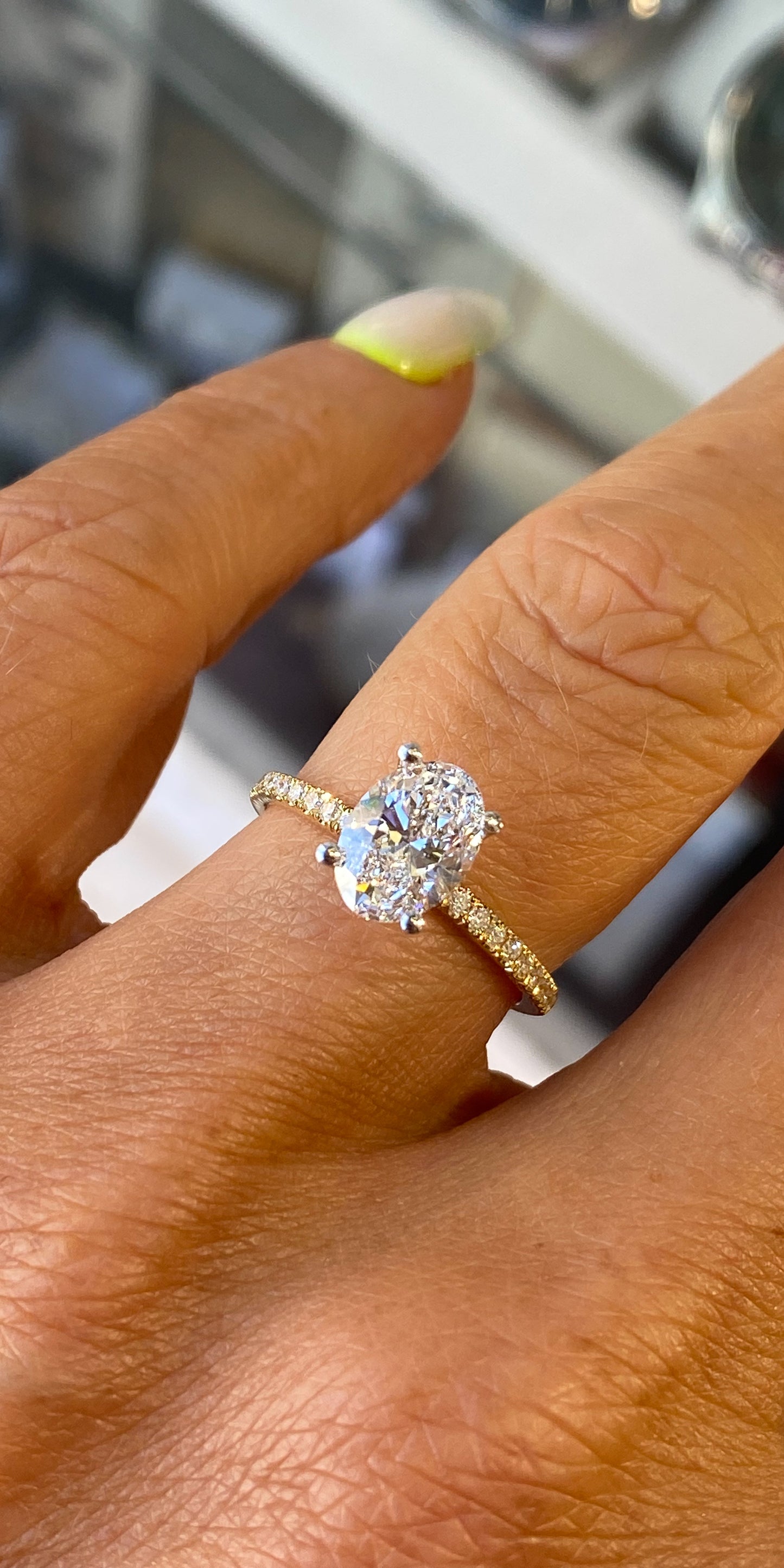 18ct Gold Solitaire Engagement Ring | Certificated Oval Lab 1.31ct - John Ross Jewellers