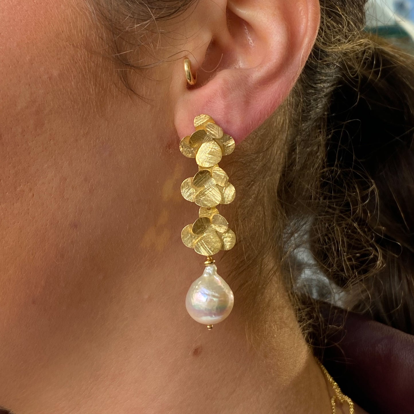Baroque Long Drop Earrings | Arjess | Freshwater Pearl - John Ross Jewellers
