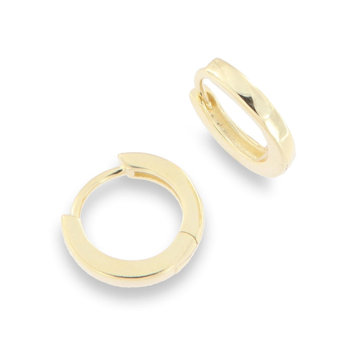 Sunshine Faceted Huggie Hoop Earrings