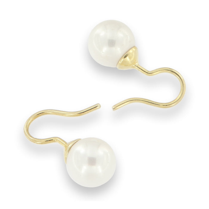 Sunshine Faux Pearl Hook Drop Earrings | 10mm