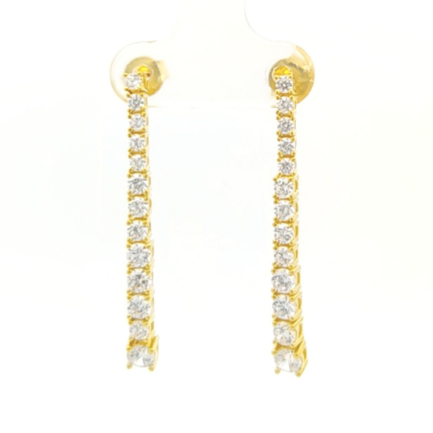 Sunshine Graduated CZ Long Drop Earrings - John Ross Jewellers