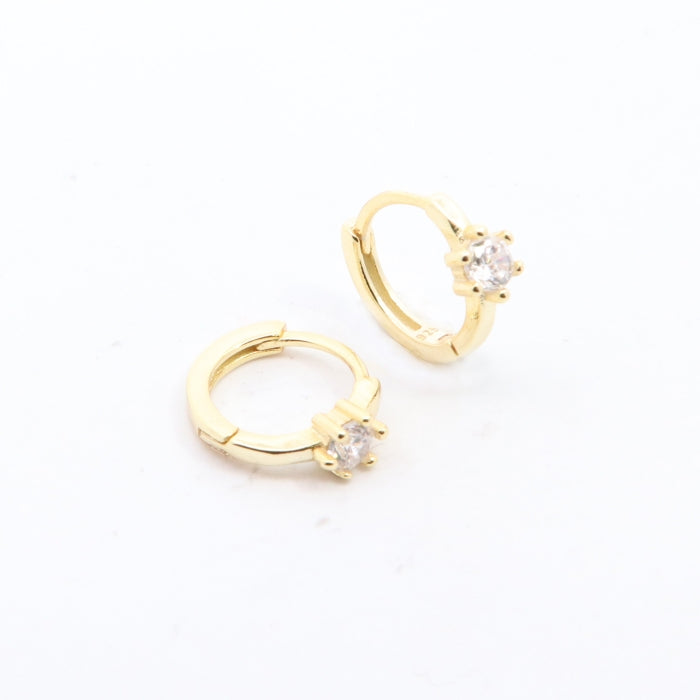 Sunshine Star Cluster Huggie Hoop Earrings
