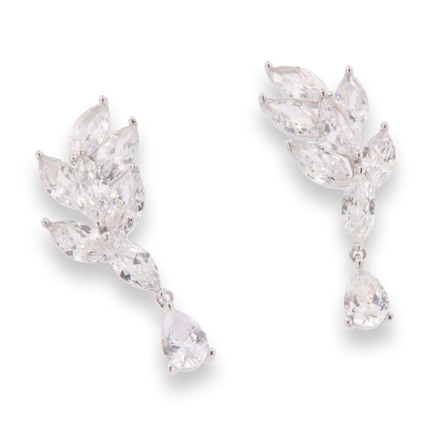 Silver Lorelei Winged CZ Drop Earrings - John Ross Jewellers