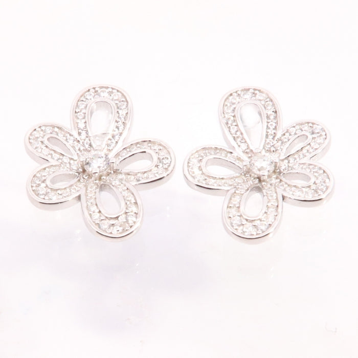 Silver Blossom Stud Earrings - John Ross Jewellers