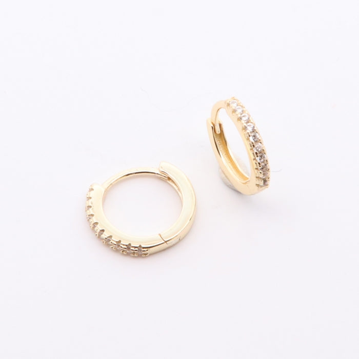 Sunshine Skinny CZ Huggie Hoop Earrings