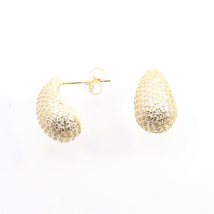 Sunshine Pavé CZ Teardrop Earrings