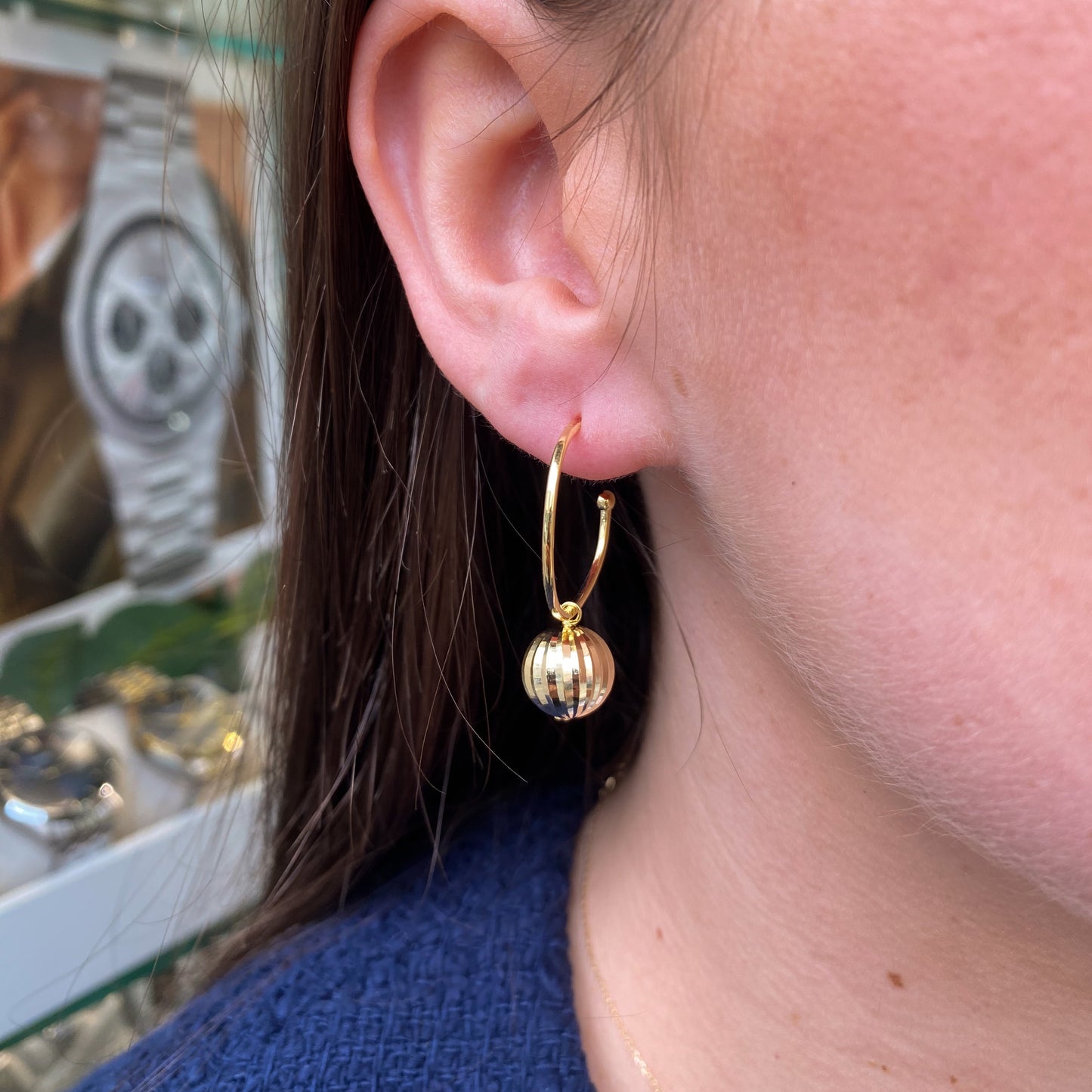 Sunshine Disco Ball Hoop Earrings - John Ross Jewellers