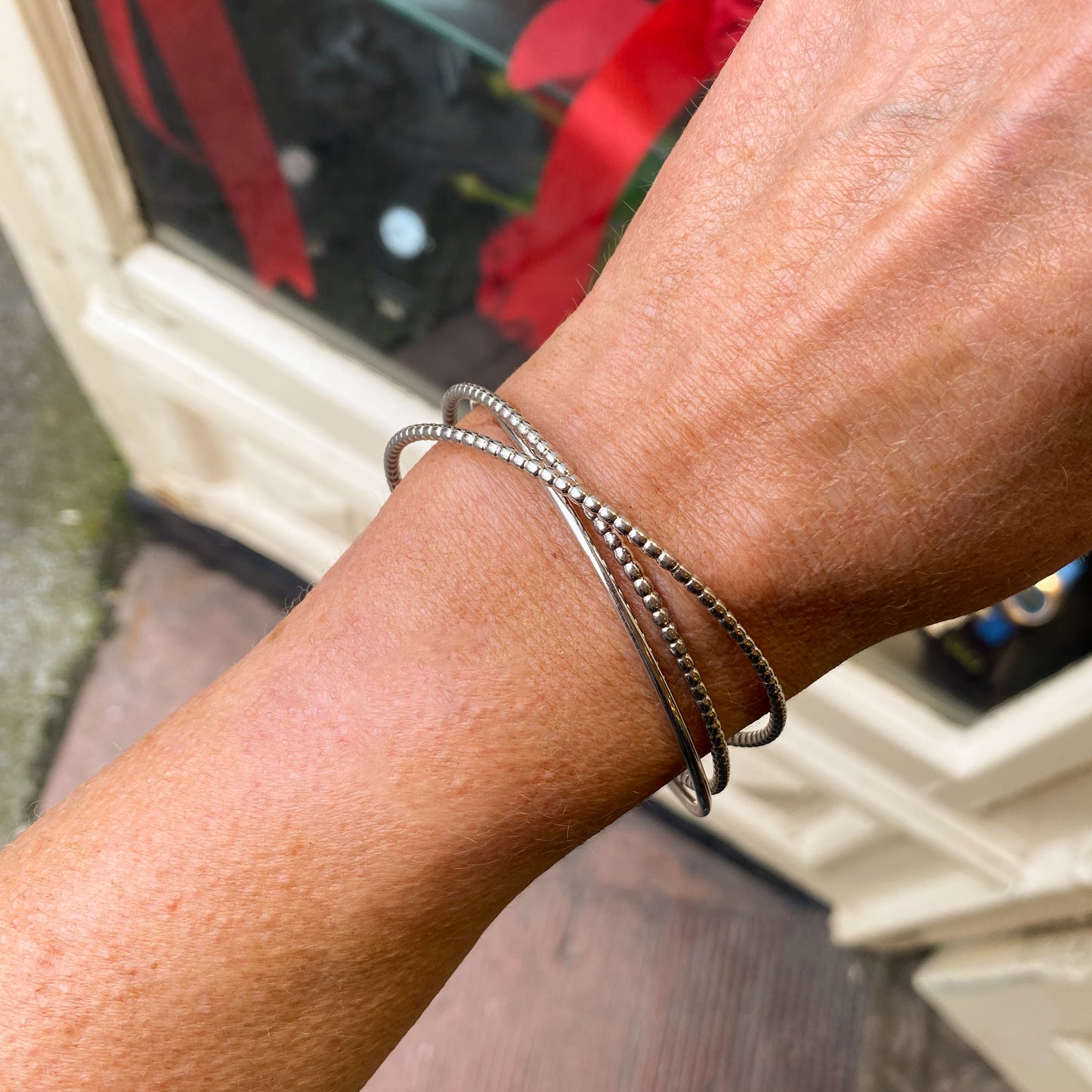 Silver Russian Bangle - John Ross Jewellers