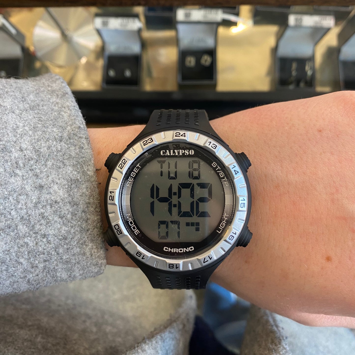 Q&Q Calypso Gents Black Digital Watch - John Ross Jewellers