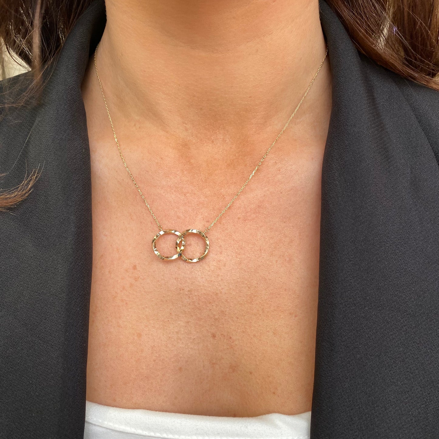 9ct Gold Twist Unity Necklace - John Ross Jewellers