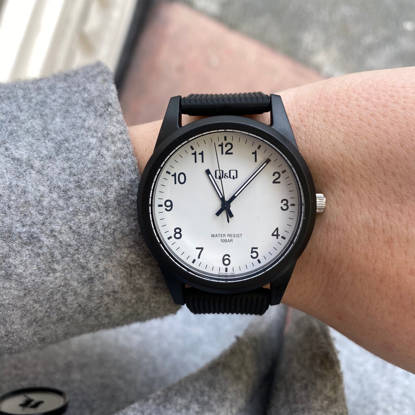 Q&Q Gents Black Silicone Watch - John Ross Jewellers