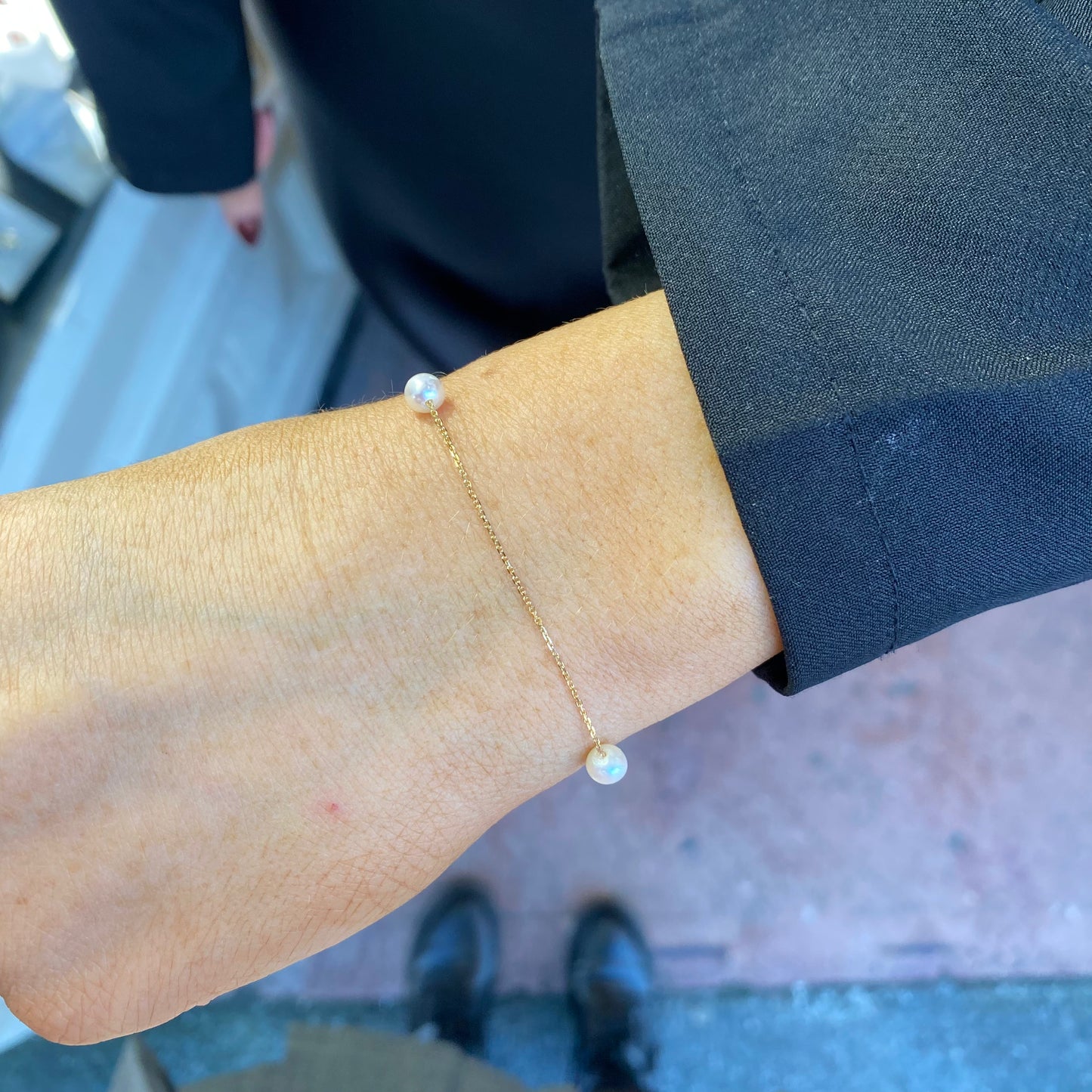 9ct Gold Triple Freshwater Pearl Bracelet - John Ross Jewellers