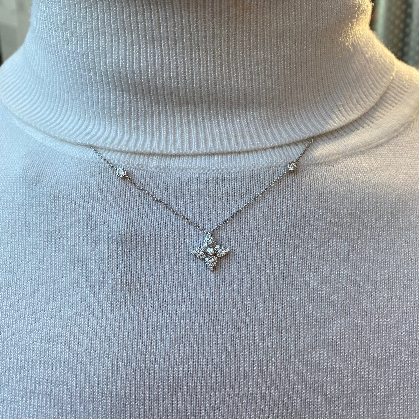 Silver CZ Louis Necklace | 12mm - John Ross Jewellers