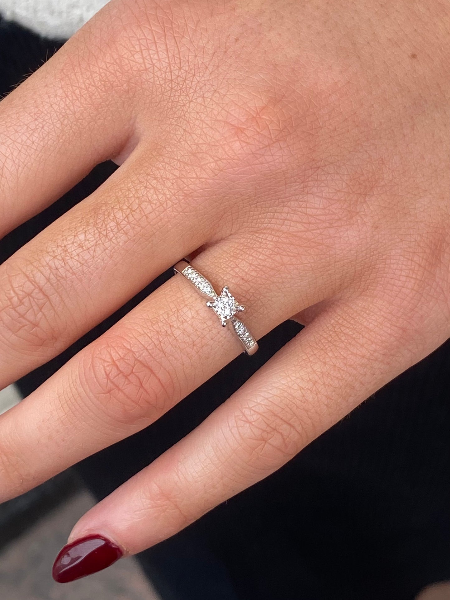 9ct White Gold Diamond Engagement Ring | 0.10ct - John Ross Jewellers