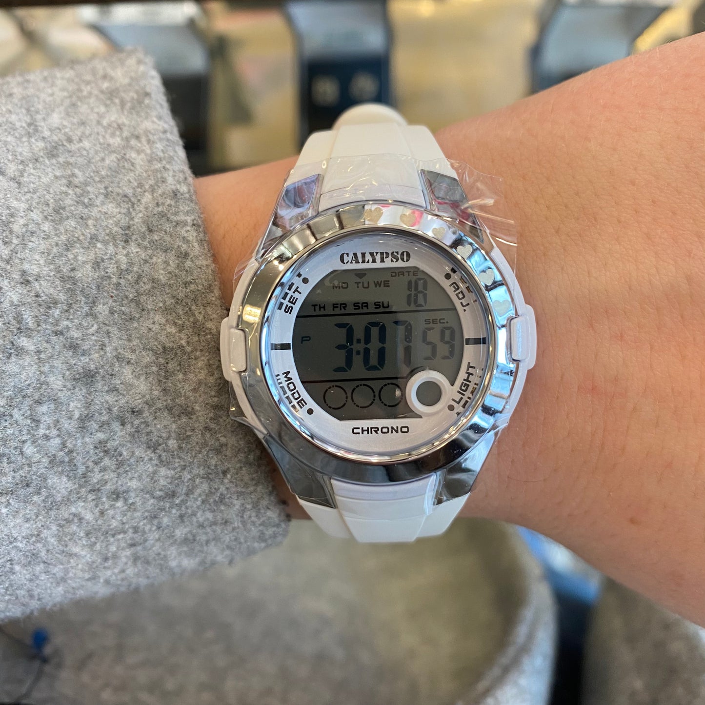 Q&Q Calypso Ladies Digital Watch | White - John Ross Jewellers