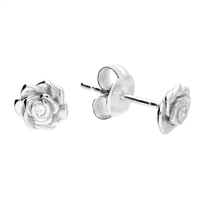 Rosebud CZ Stud Earrings - John Ross Jewellers