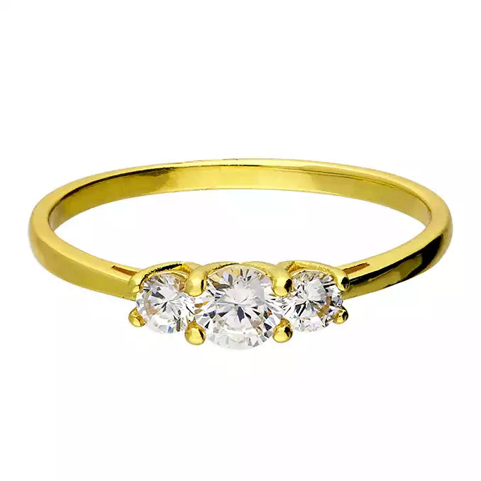 Sunshine CZ Trilogy Ring - John Ross Jewellers