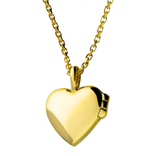 Sunshine Tiny Heart Locket Necklace with Secret CZ - John Ross Jewellers