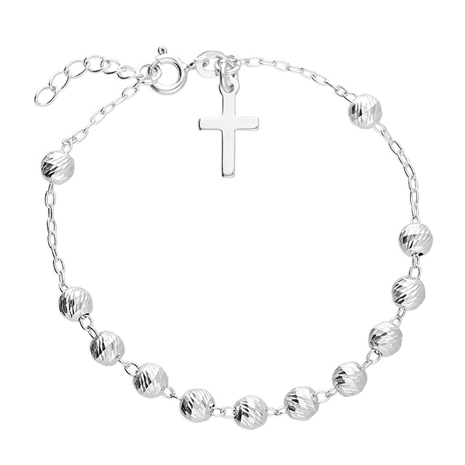Silver Sparkling Rosary Bracelet - John Ross Jewellers
