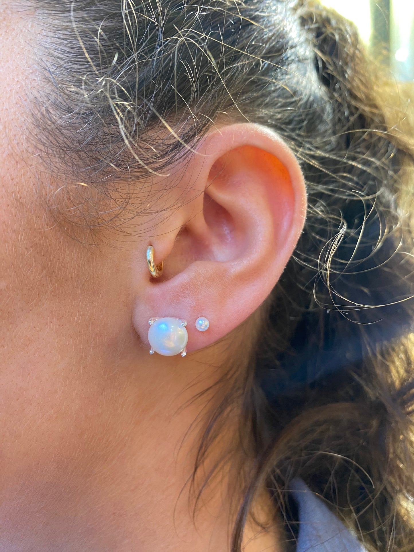 Silver Four Claw Freshwater Pearl Stud Earrings - John Ross Jewellers