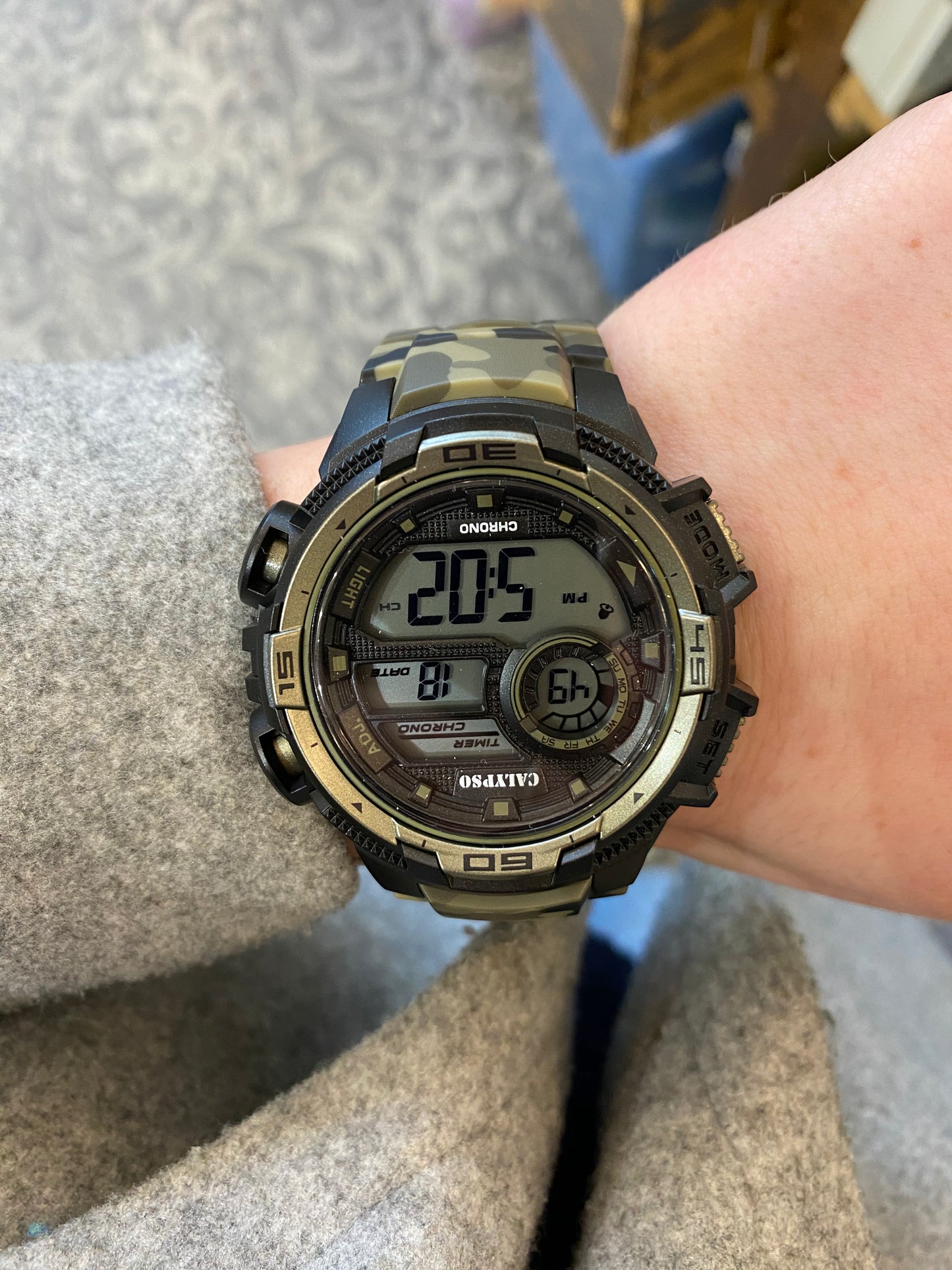 Q&Q Calypso Gents Black Digital Watch - John Ross Jewellers