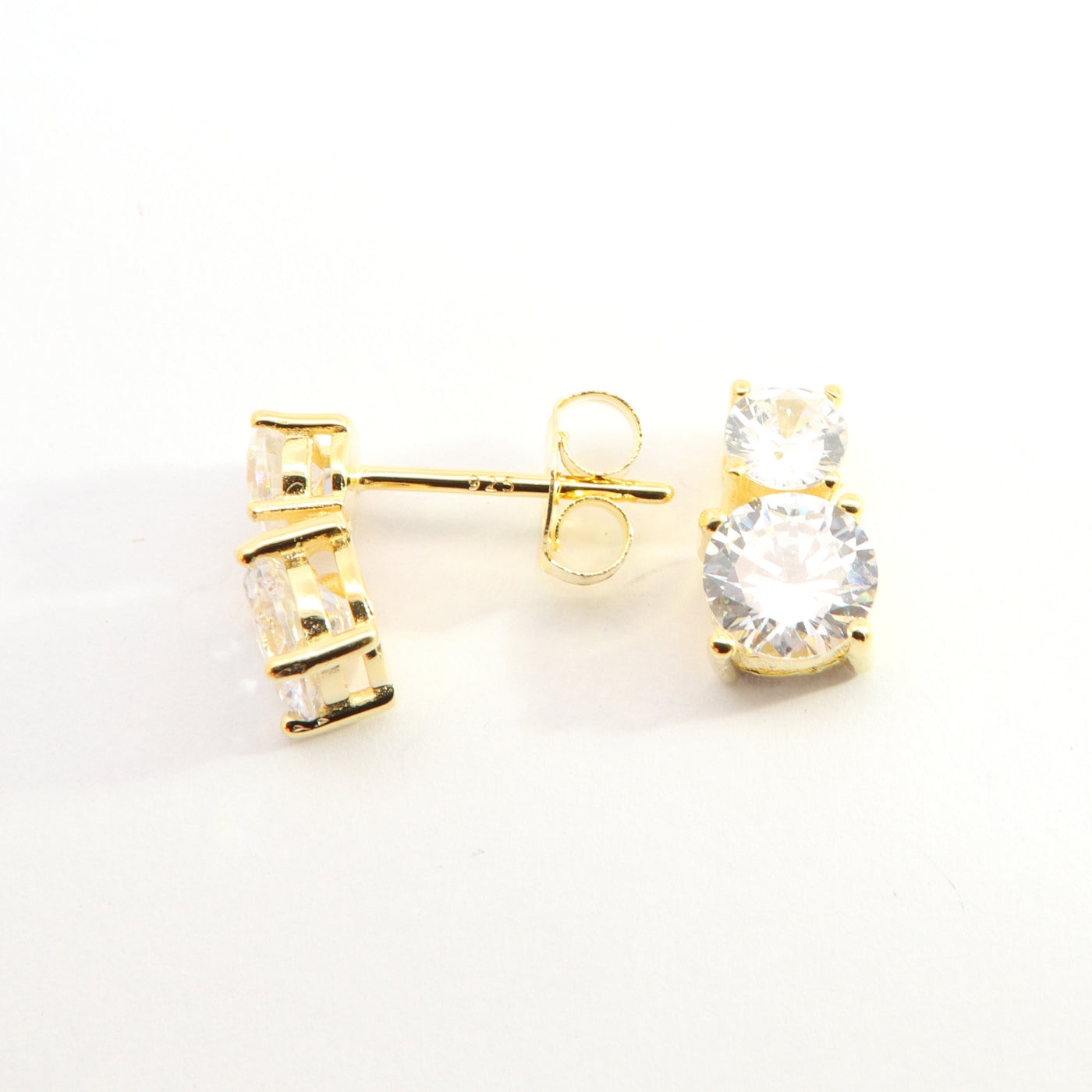 Sunshine Two Stone CZ Drop Earrings - John Ross Jewellers