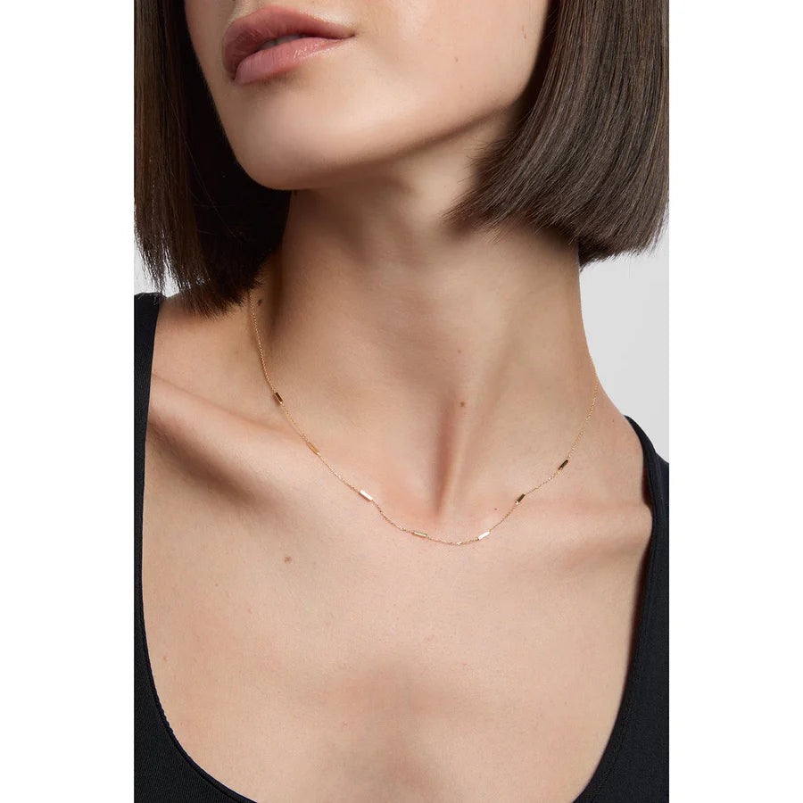 9ct Gold Sparkling Bar Necklace - John Ross Jewellers