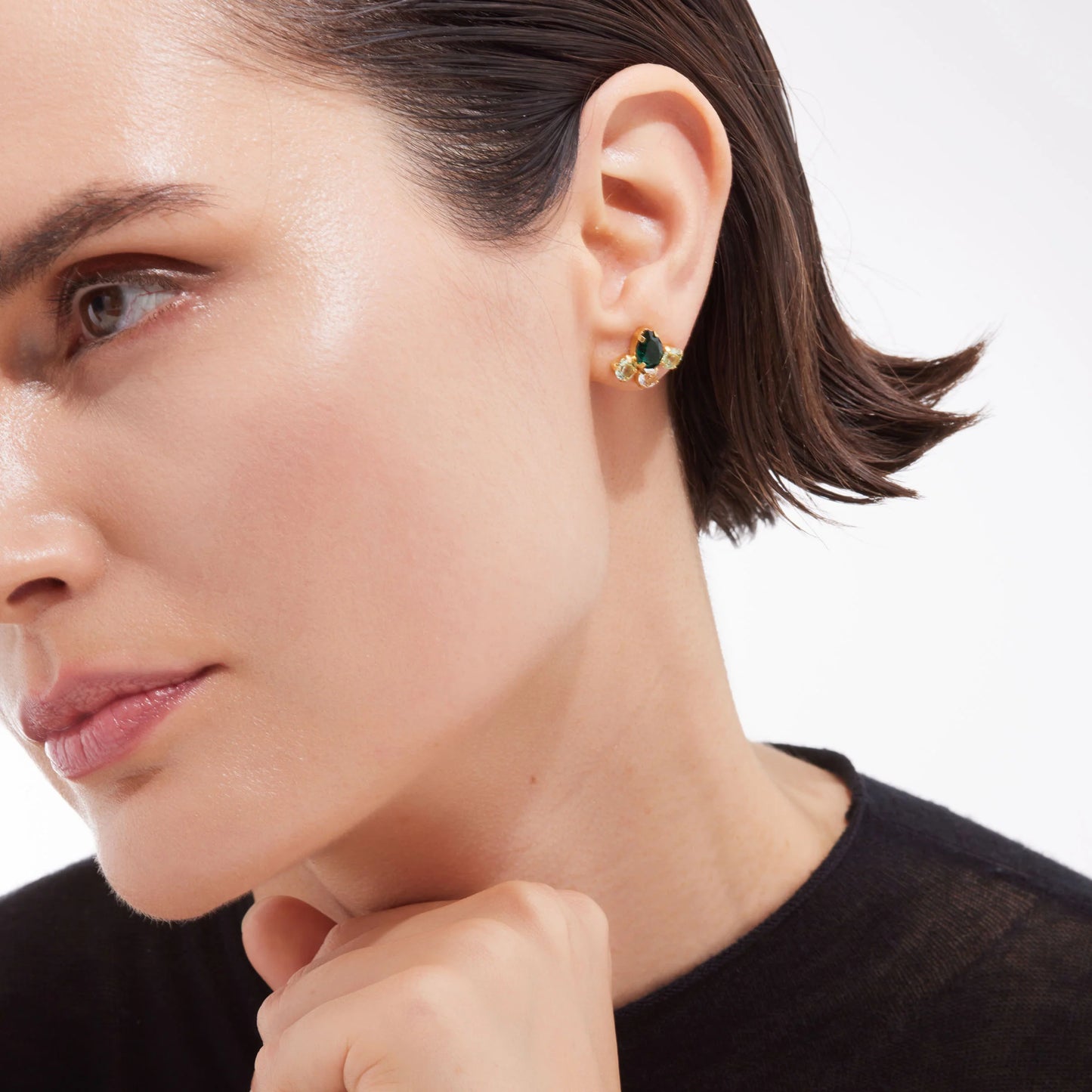 Victoria Cruz Green Illume Stud Earrings - John Ross Jewellers