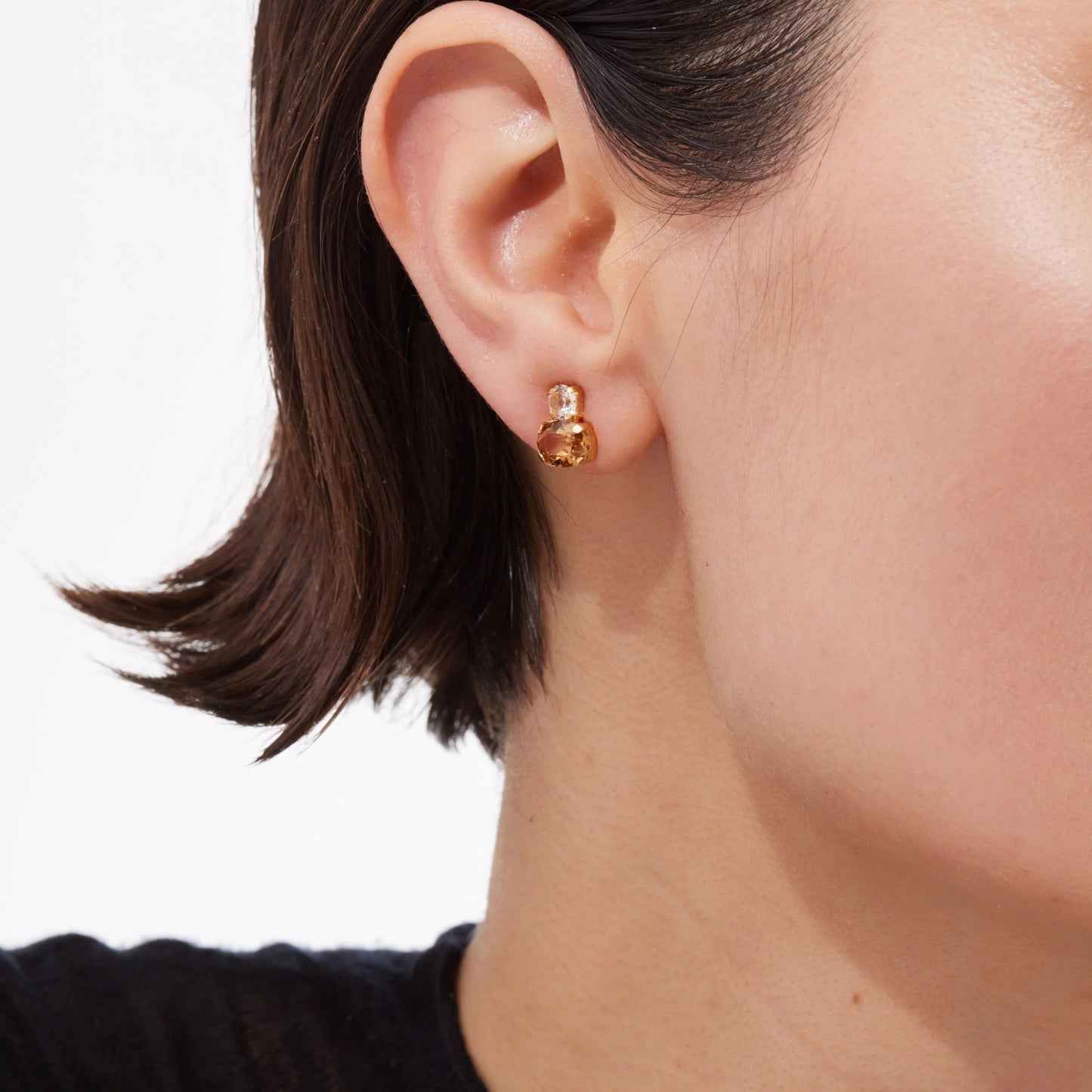 Victoria Cruz Champagne Stud Earrings - John Ross Jewellers